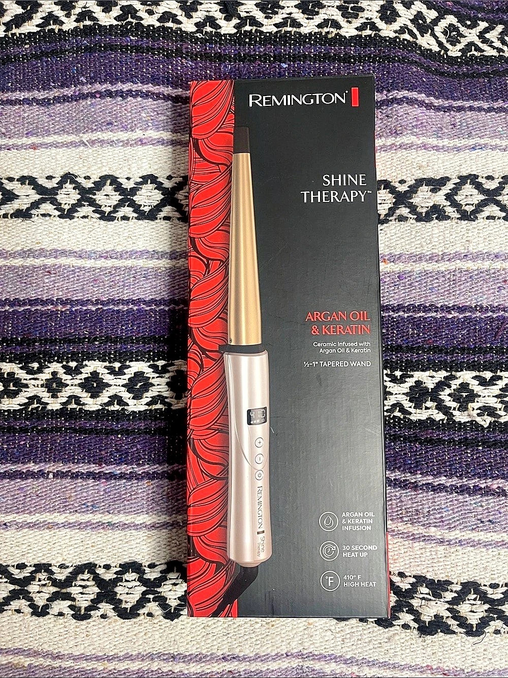 NEW! Remington Shine Therapy 1/2–1" Tapered Wand